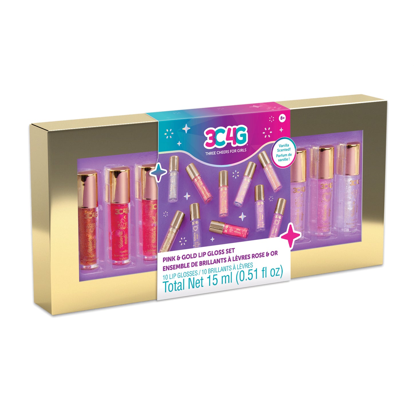Pink & Gold Lip Gloss Set