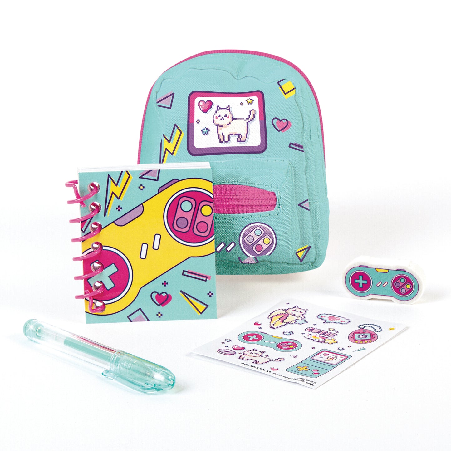 Retro Gamer Mini Backpack with Stationery