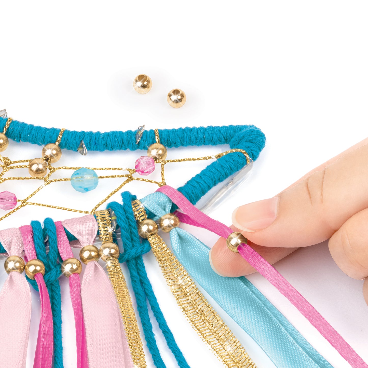 Lunar Dream Catcher With Lights - Blue