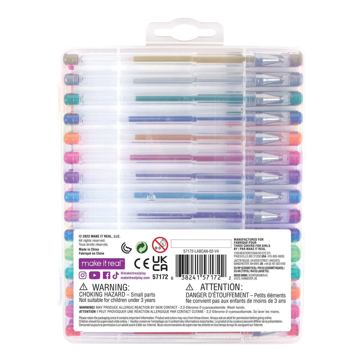 30 Gel Pen Set with Color Your Own Sticker Sheets