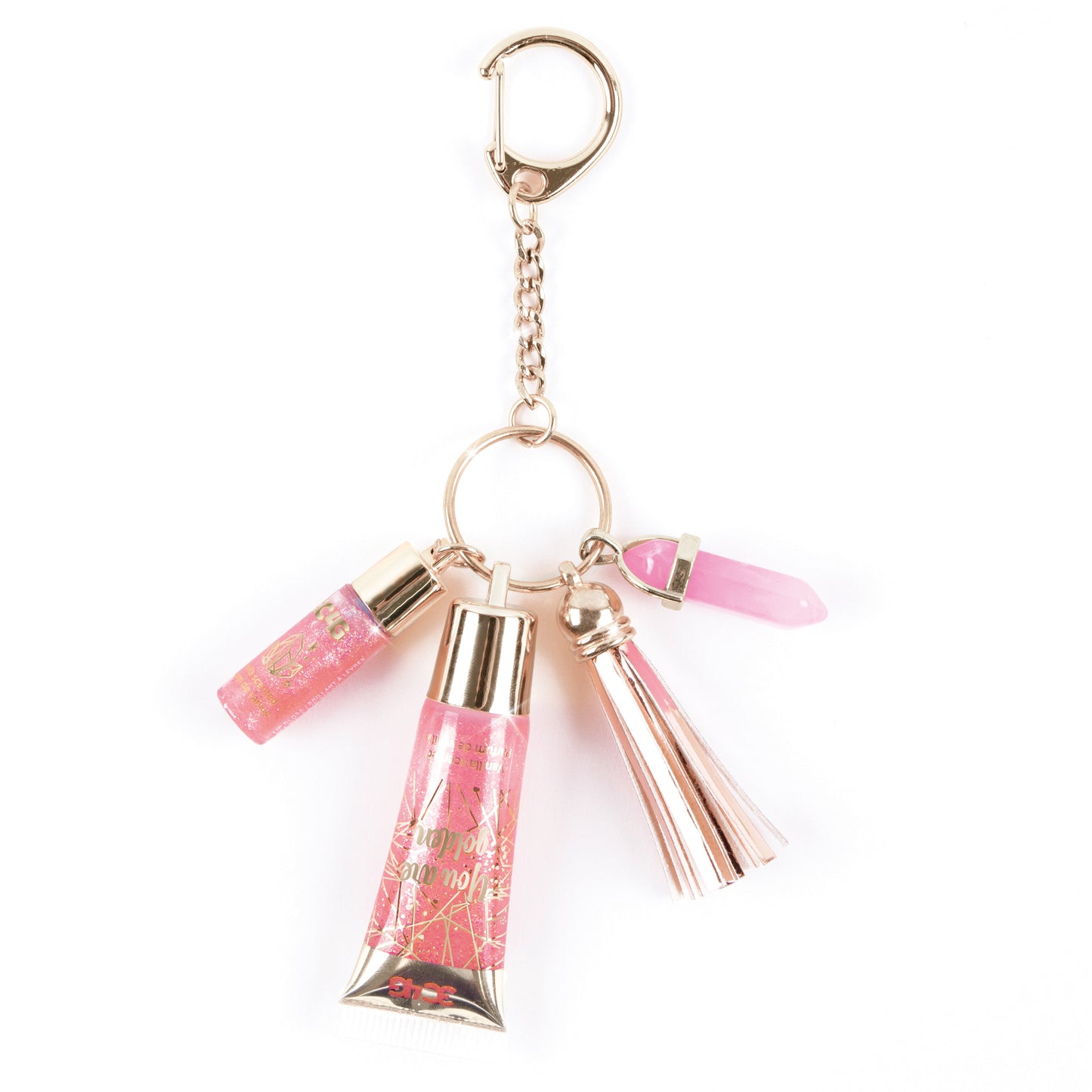 Pink & Gold Keychain Lip Gloss