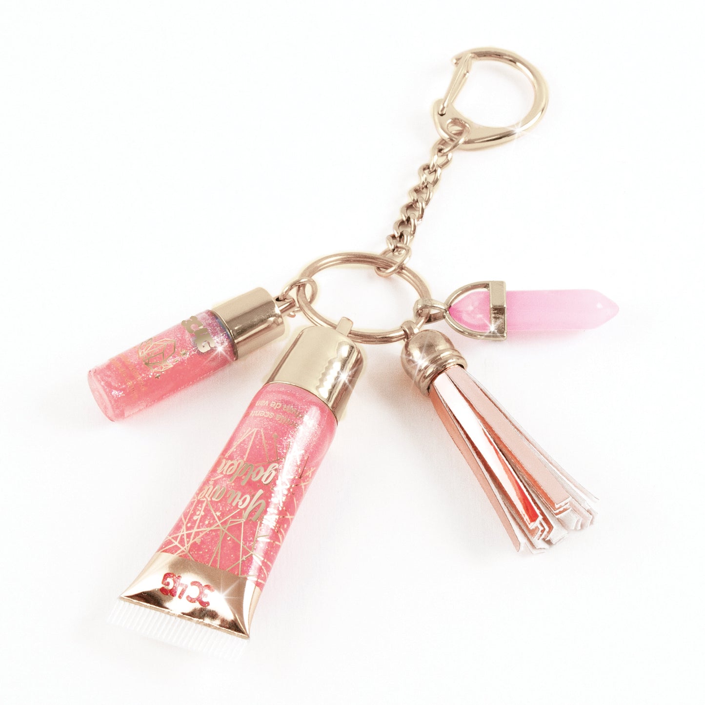 Pink & Gold Keychain Lip Gloss