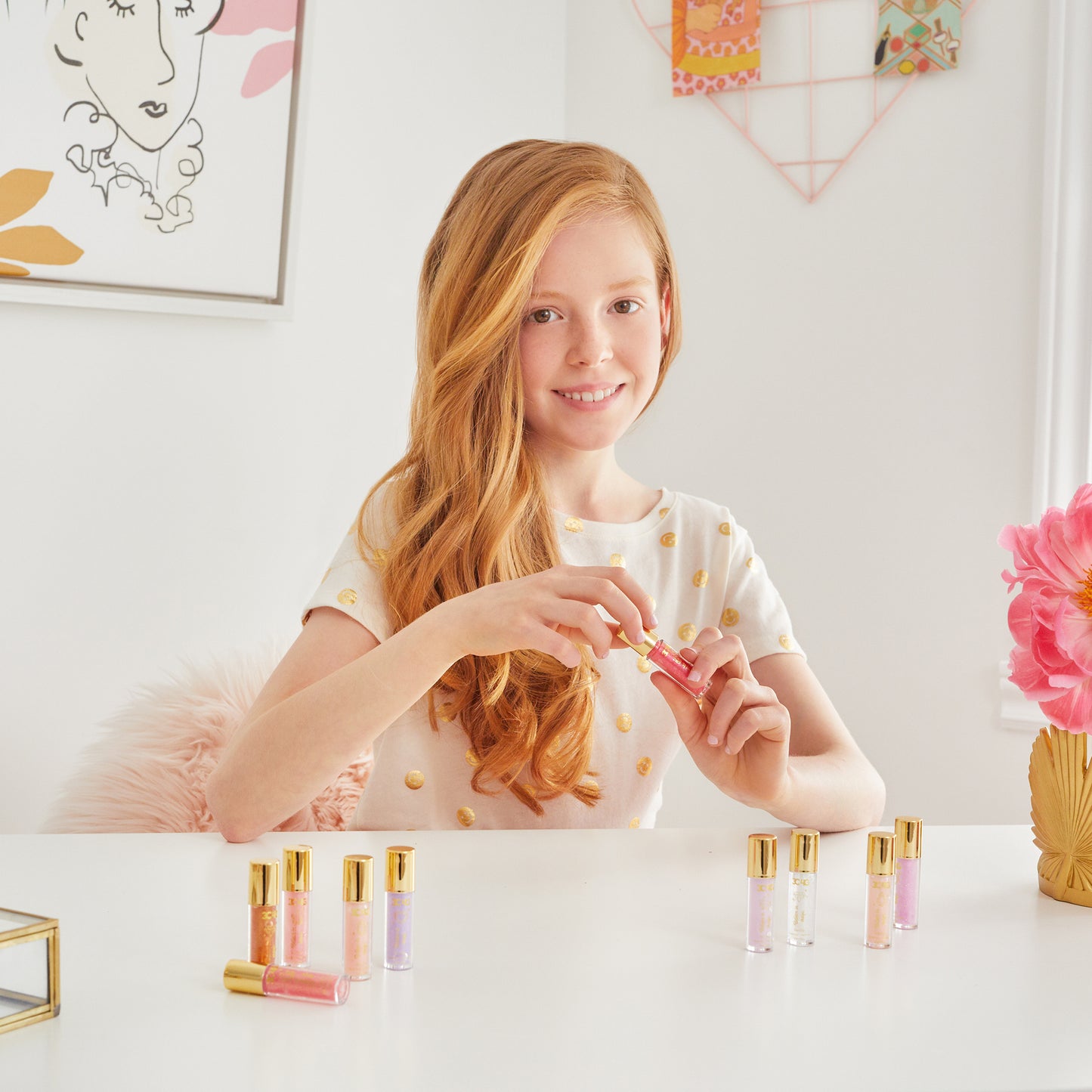 Pink & Gold Lip Gloss Set