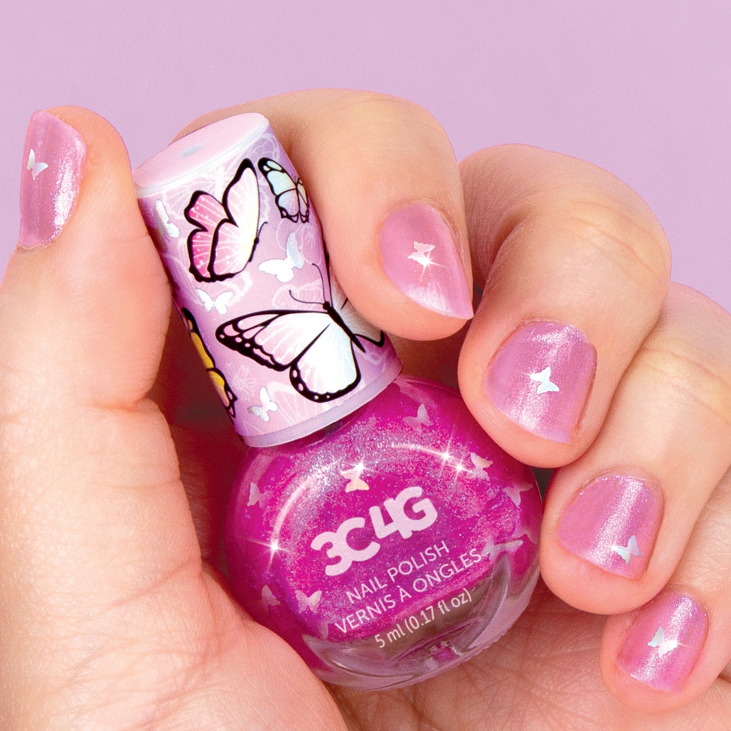 Butterfly Glitter Nail Polish