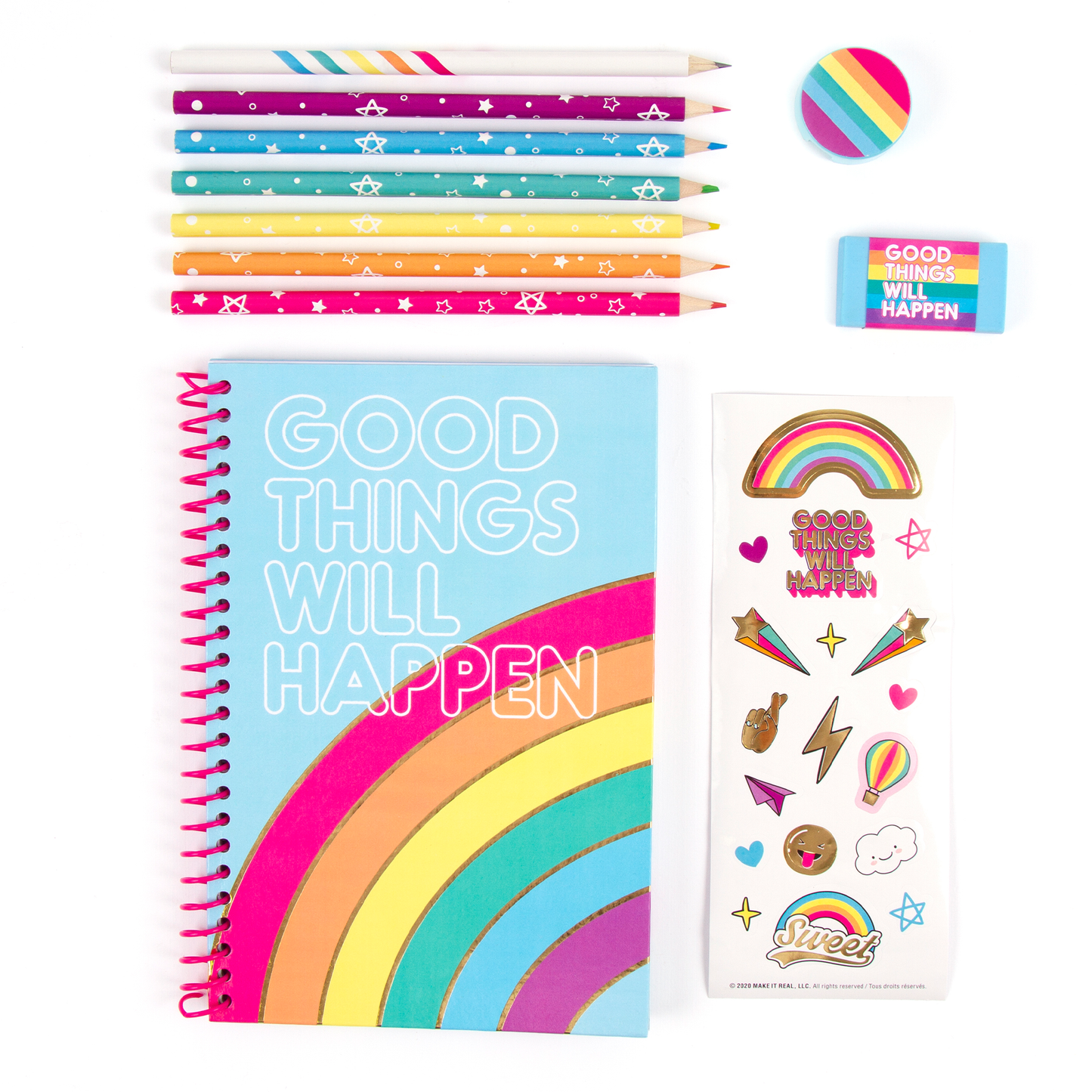Rainbow Bright Stationery Set