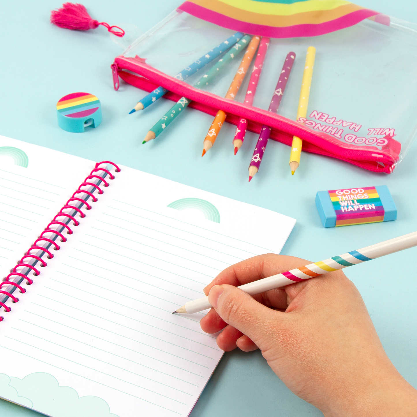 Rainbow Bright Stationery Set
