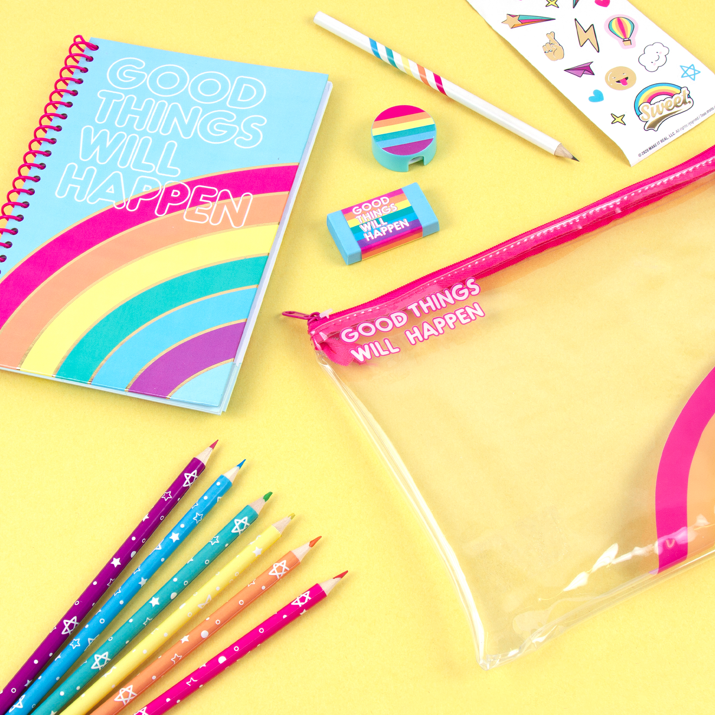 Rainbow Bright Stationery Set