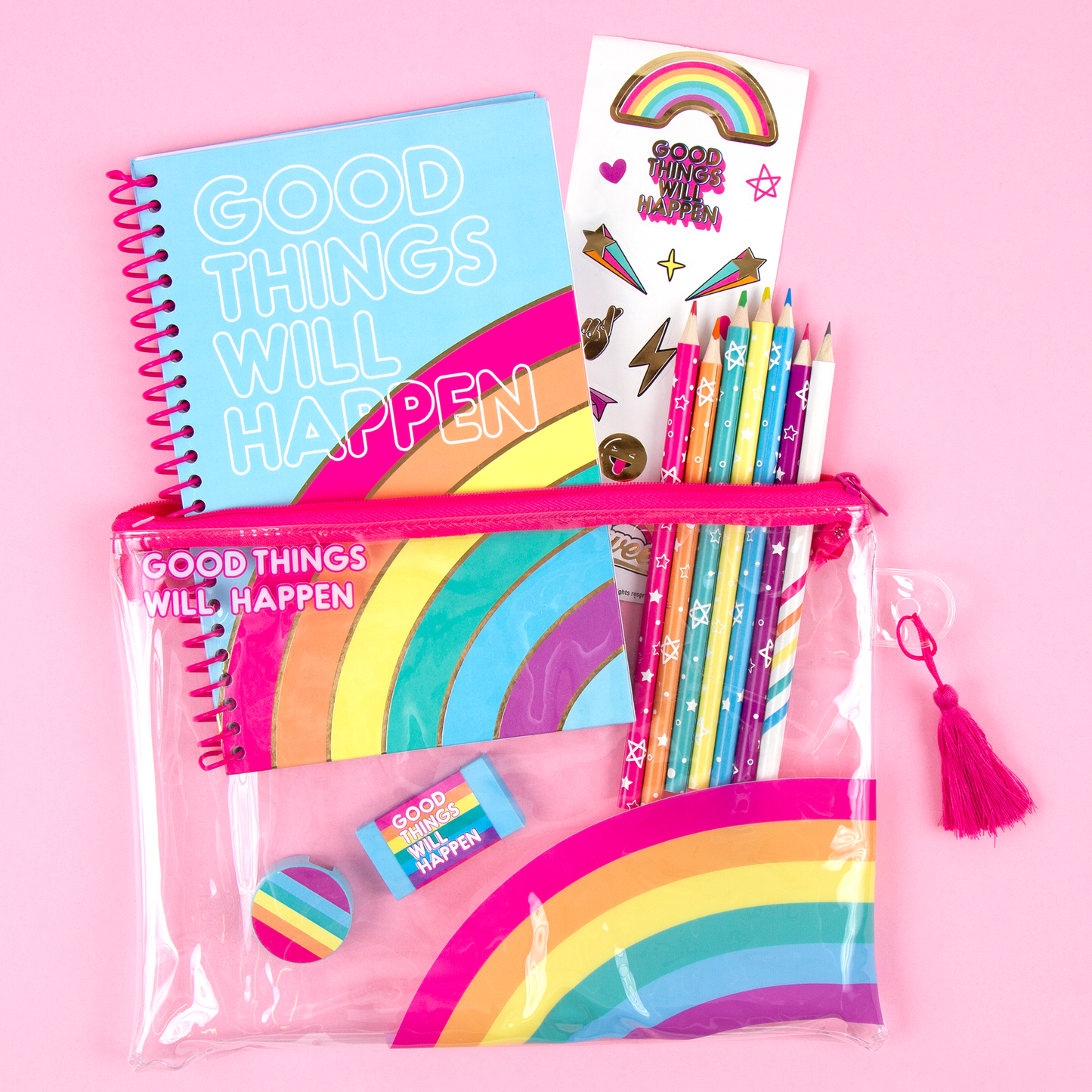 Rainbow Bright Stationery Set
