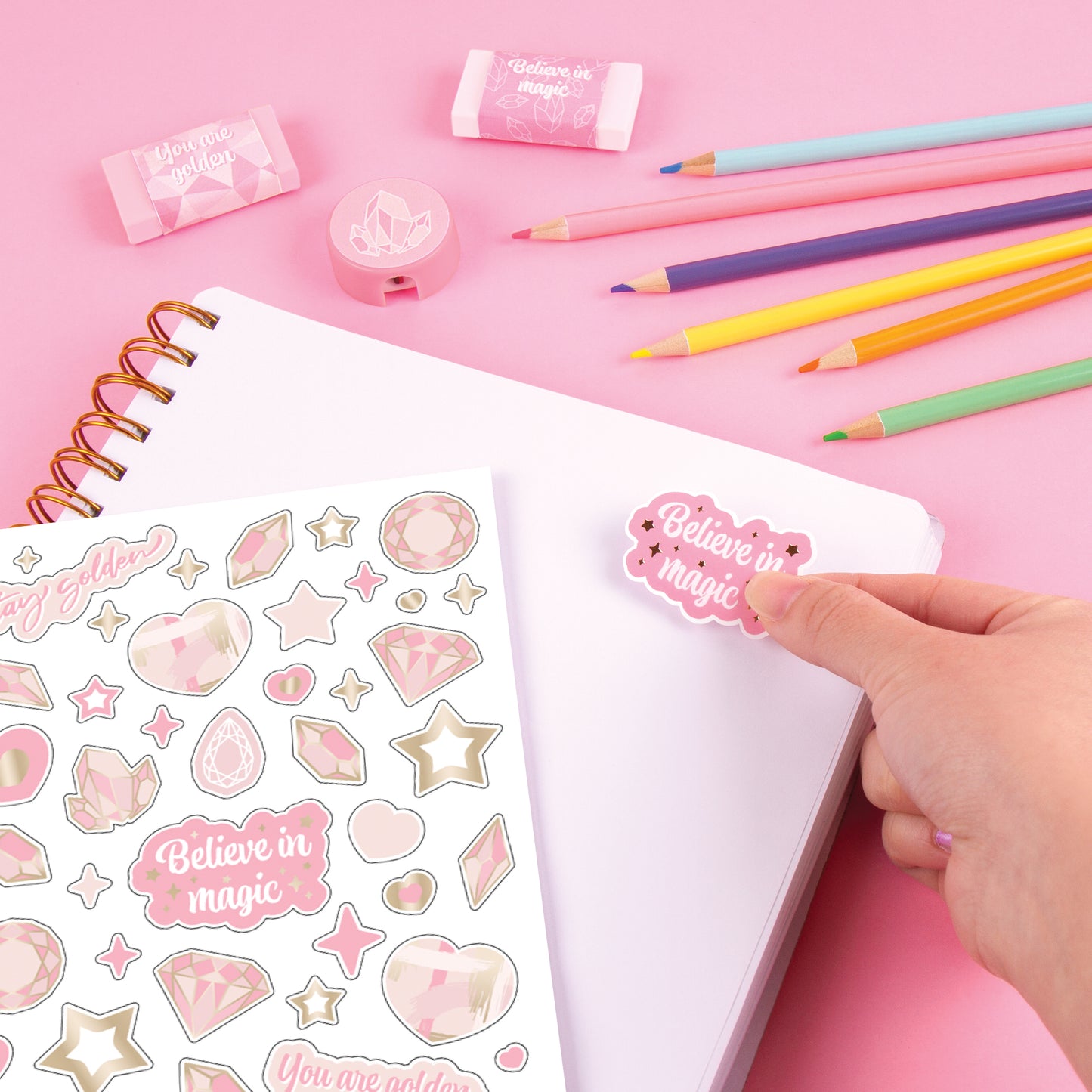 Pink & Gold All-In-1 Sketching Set