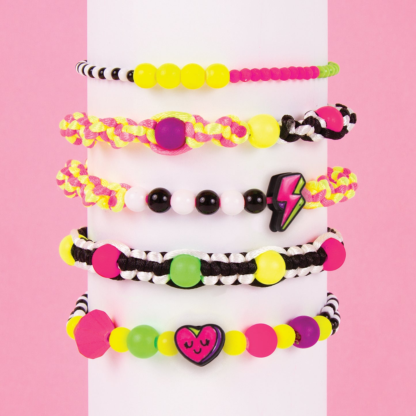 Neon Black & White Bracelets