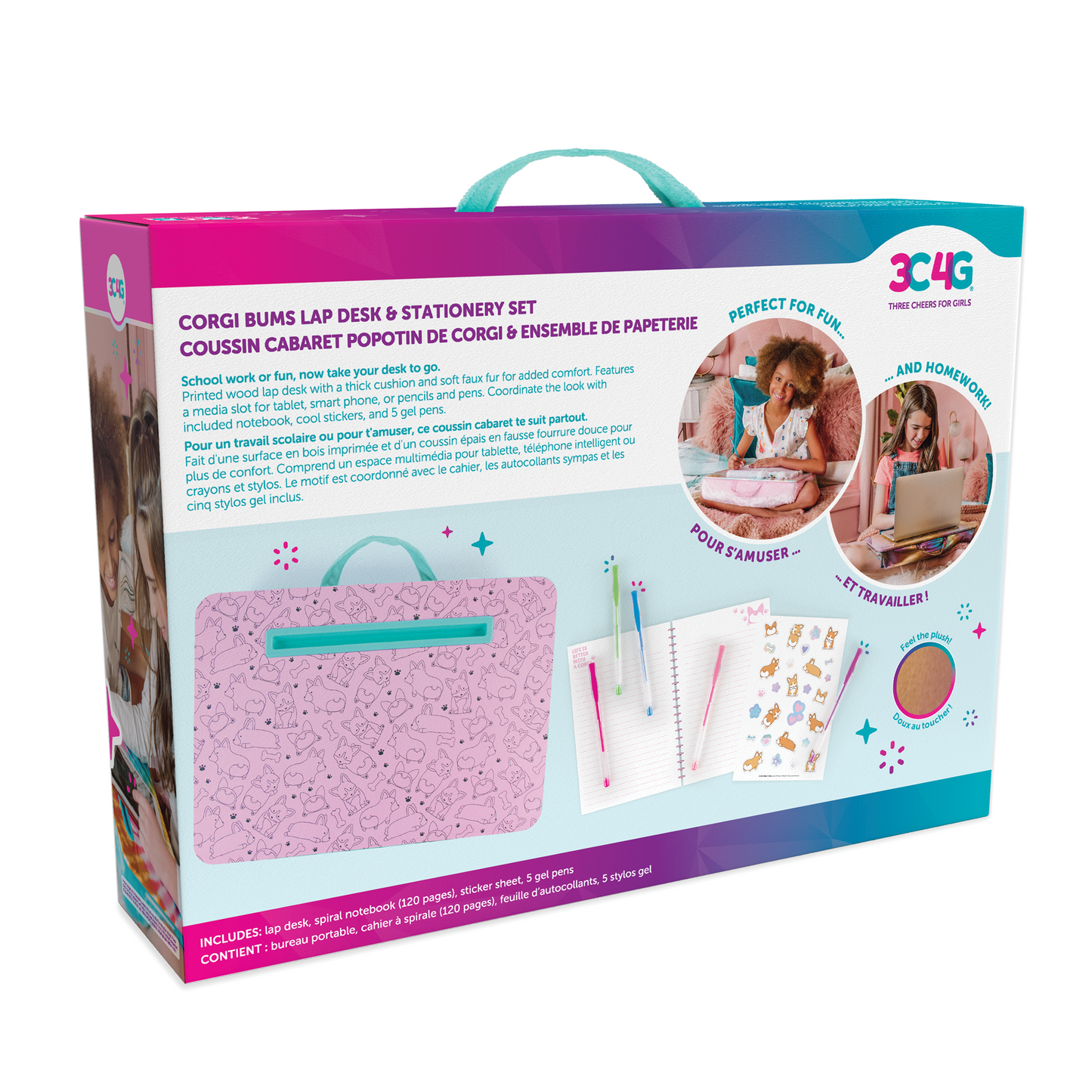 Corgi Bums Lap Desk & Stationery Set