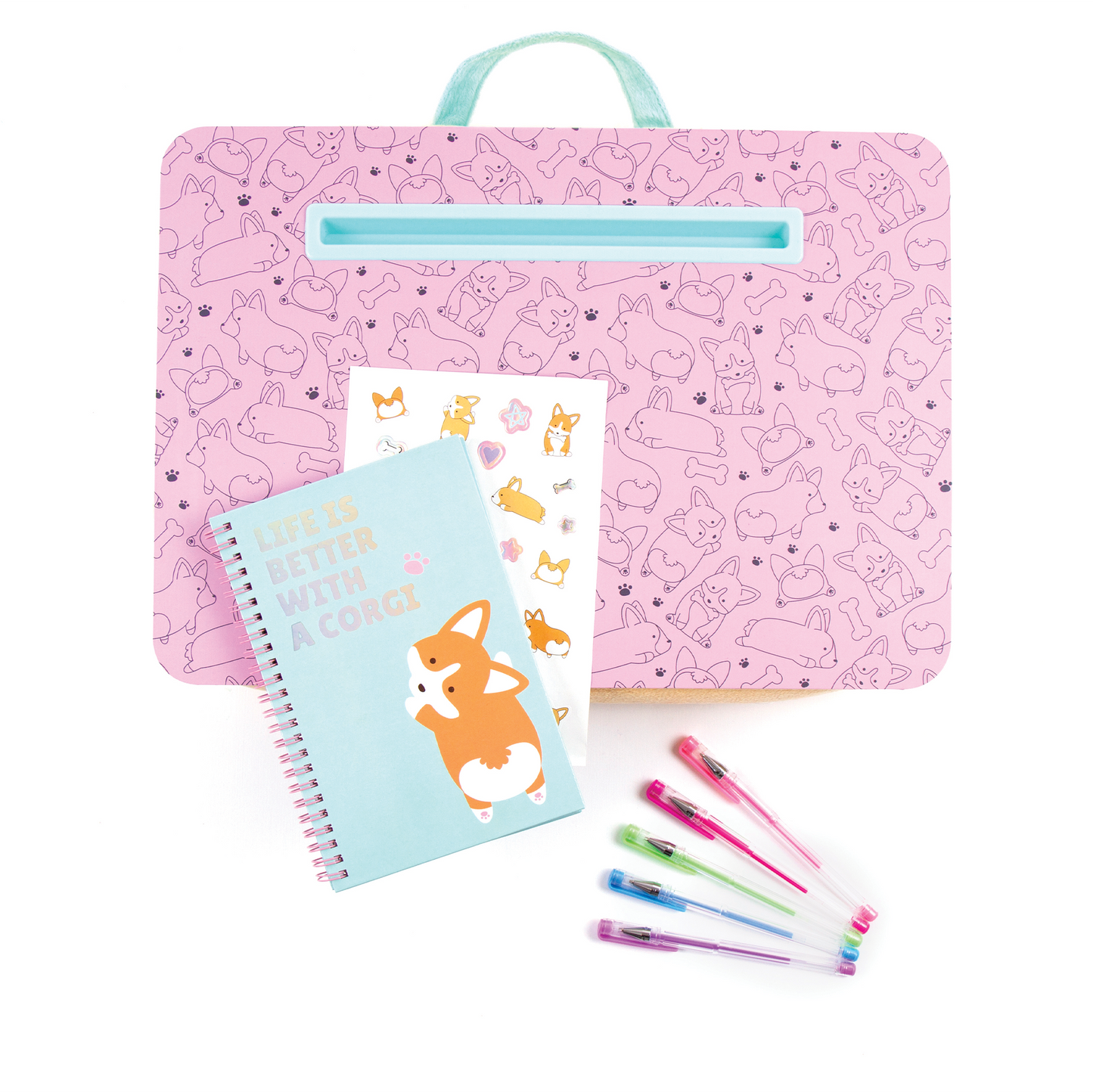 Corgi Bums Lap Desk & Stationery Set