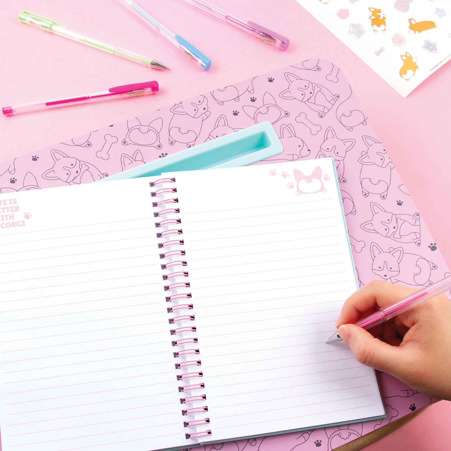 Corgi Bums Lap Desk & Stationery Set