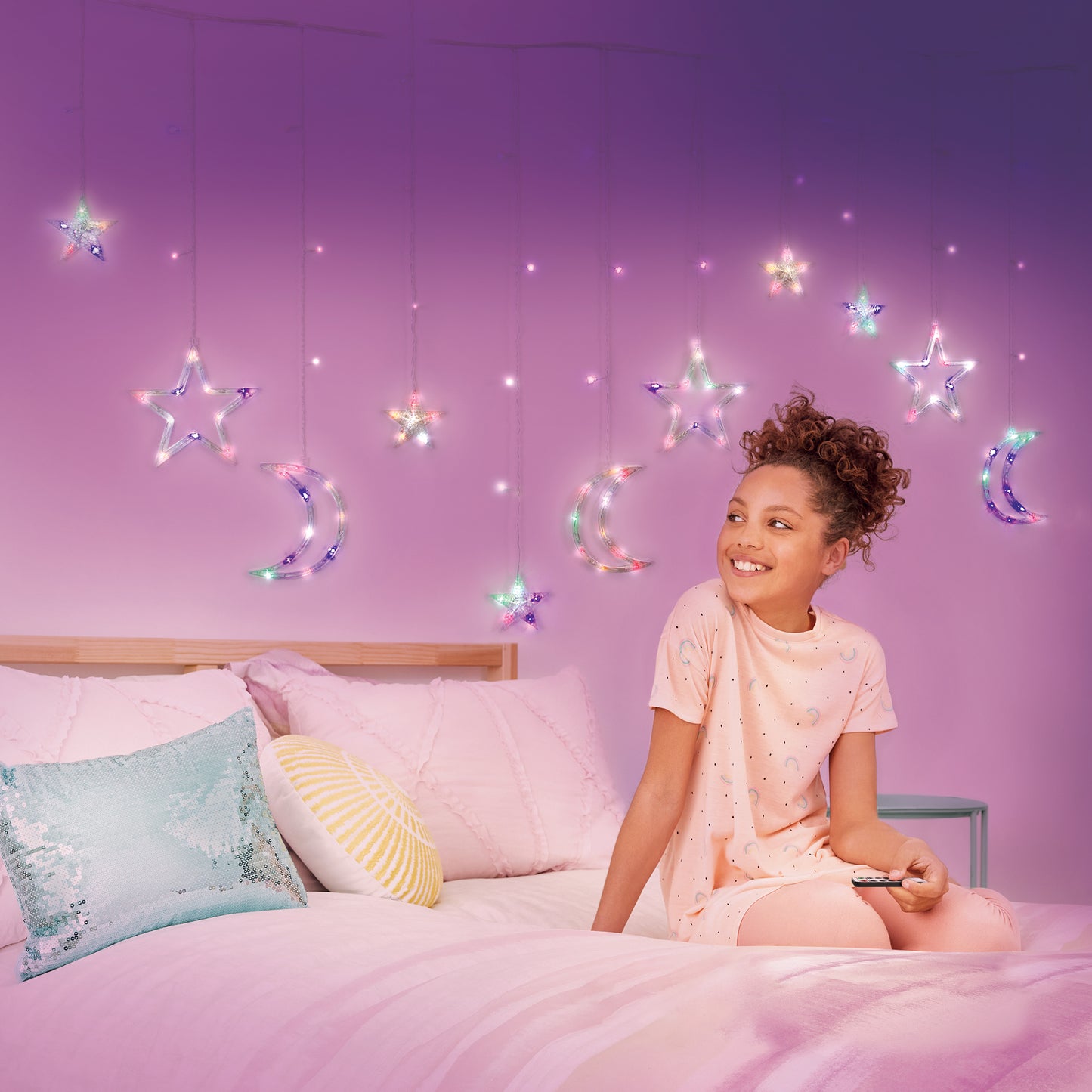 Celestial String Light Curtain