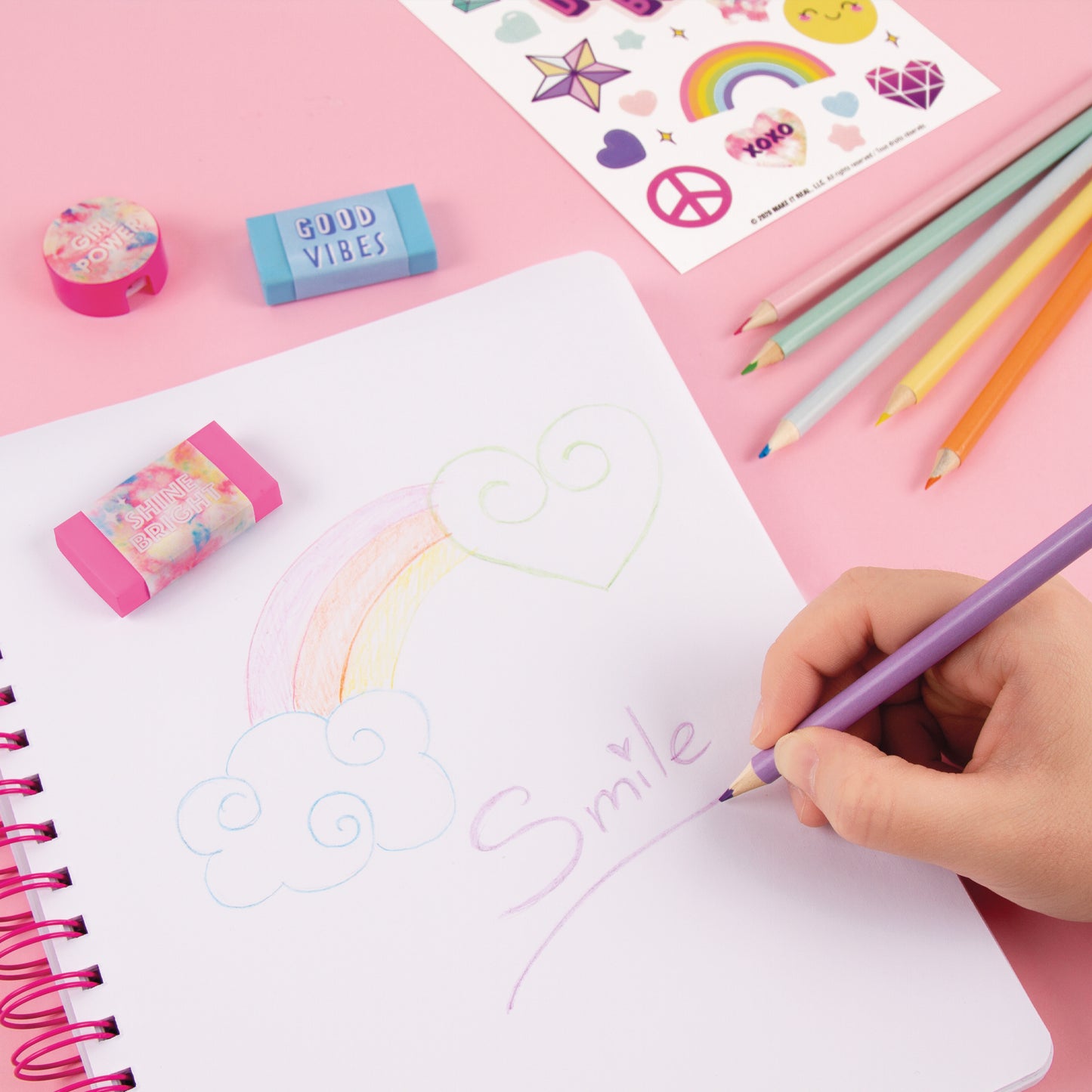 Pastel Tie Dye All-in-One Sketching Set