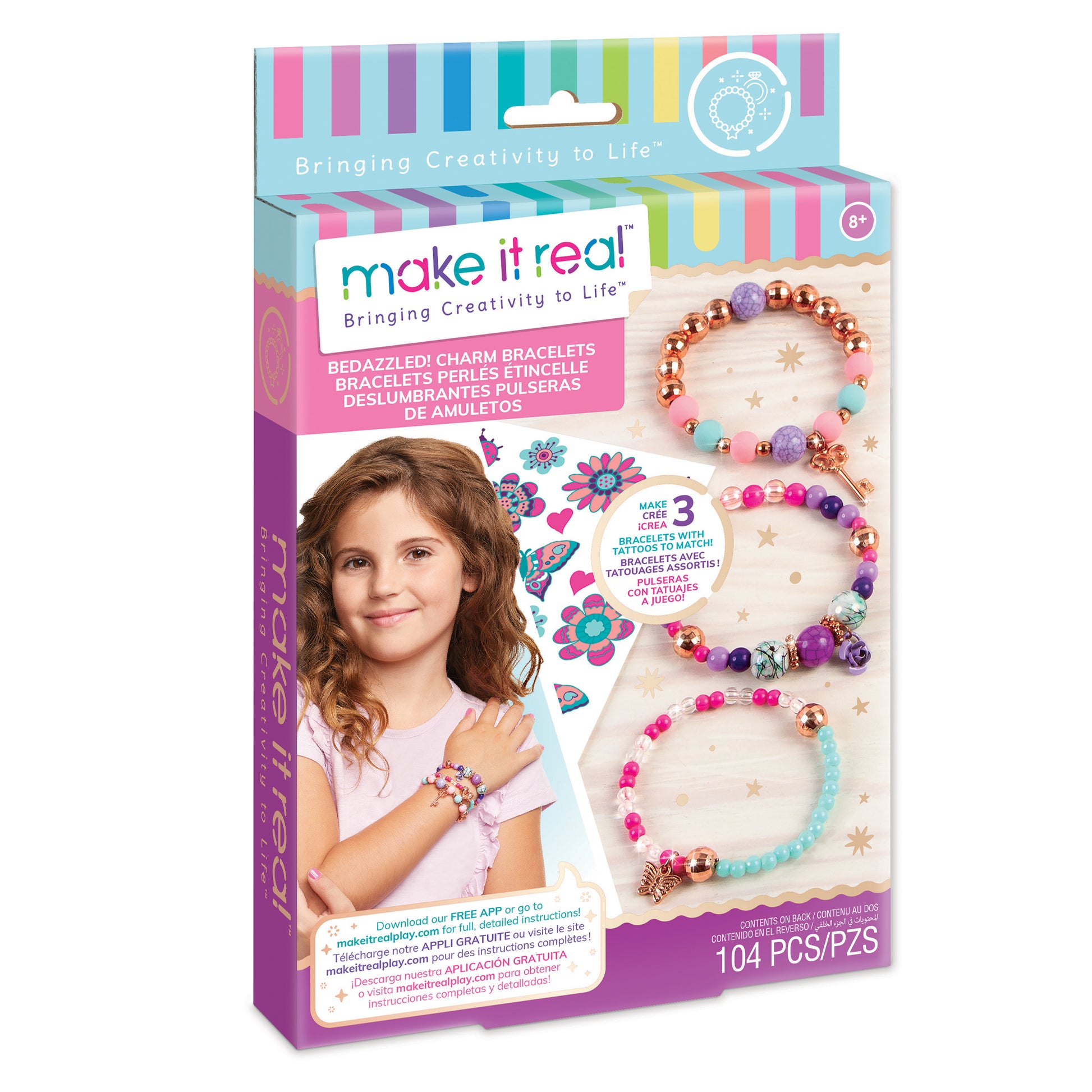 Make It Real Sweet Treats DIY Bracelet Kit - Create 7 Charm