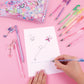 Butterfly Glitter Pouchand 12-Pack Pen Set