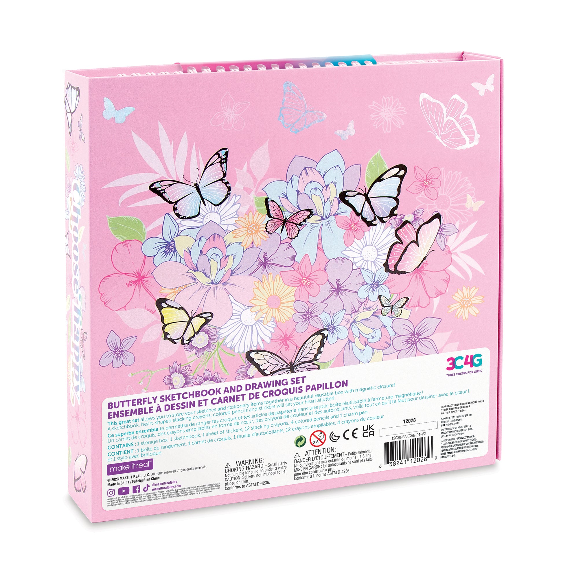 Butterfly Scene Sketchbook Blank Sketchbook Can Be Made Left