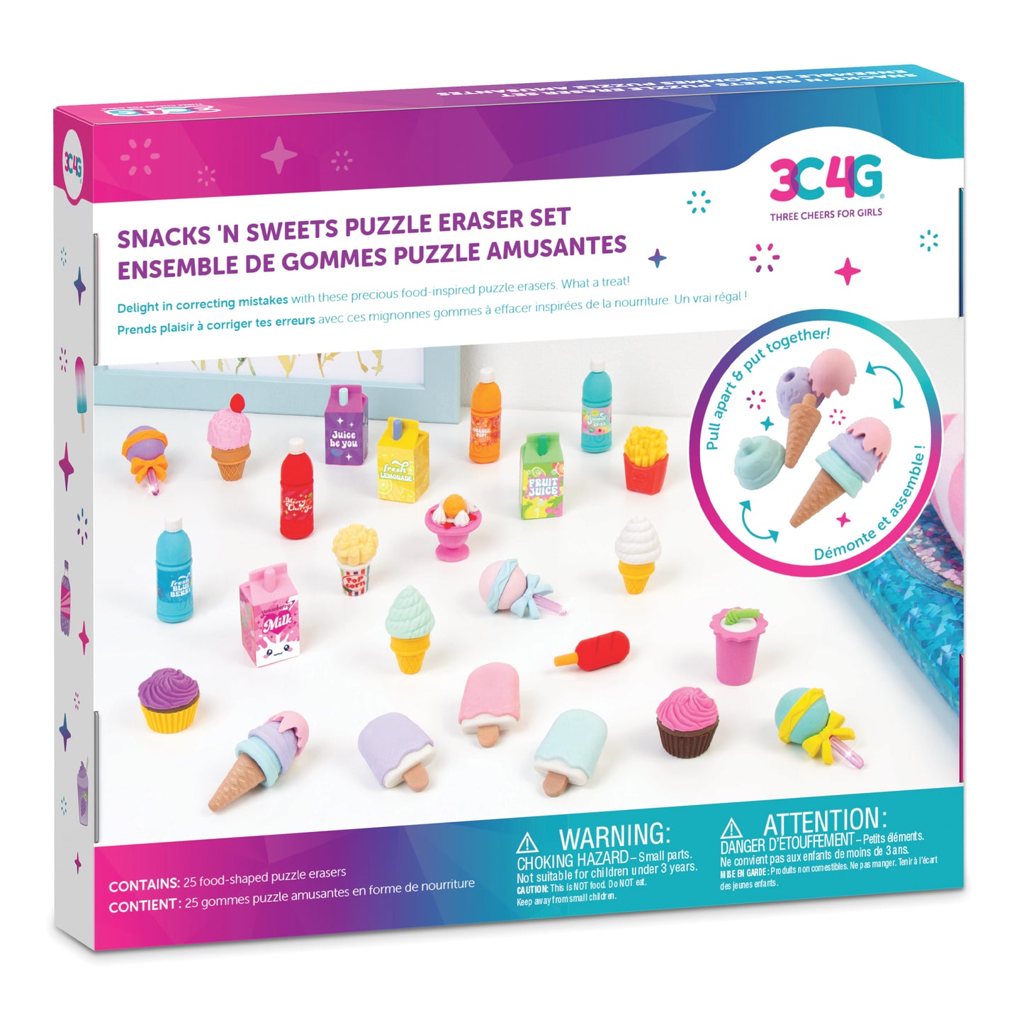 Snack 'n Sweets Puzzle Eraser Set