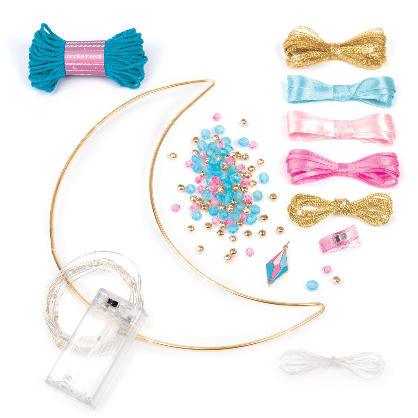 Lunar Dream Catcher With Lights - Blue