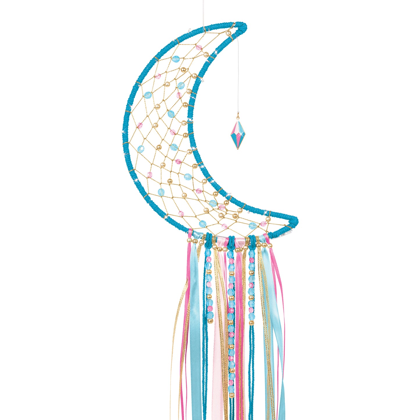 Lunar Dream Catcher With Lights - Blue