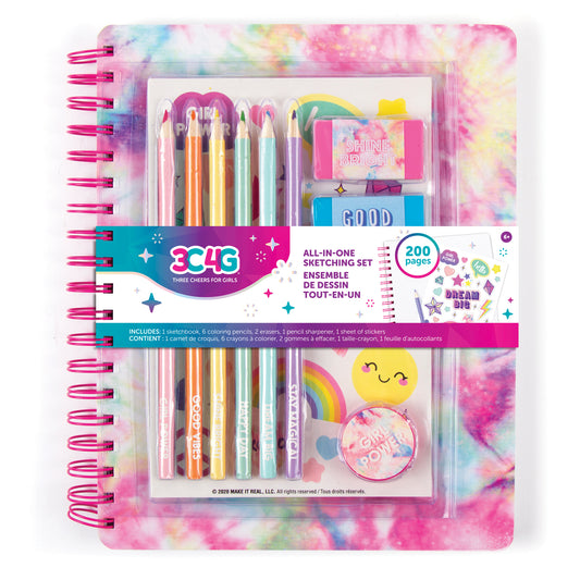 Pastel Tie Dye All-in-One Sketching Set