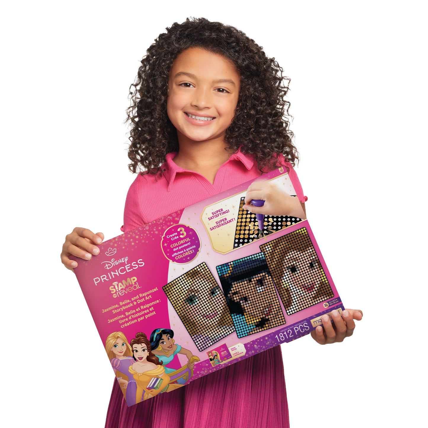 Disney Princess Stamp To Reveal™ 3pk Jasmine, Belle and Rapunzel Storybook & Dot Art