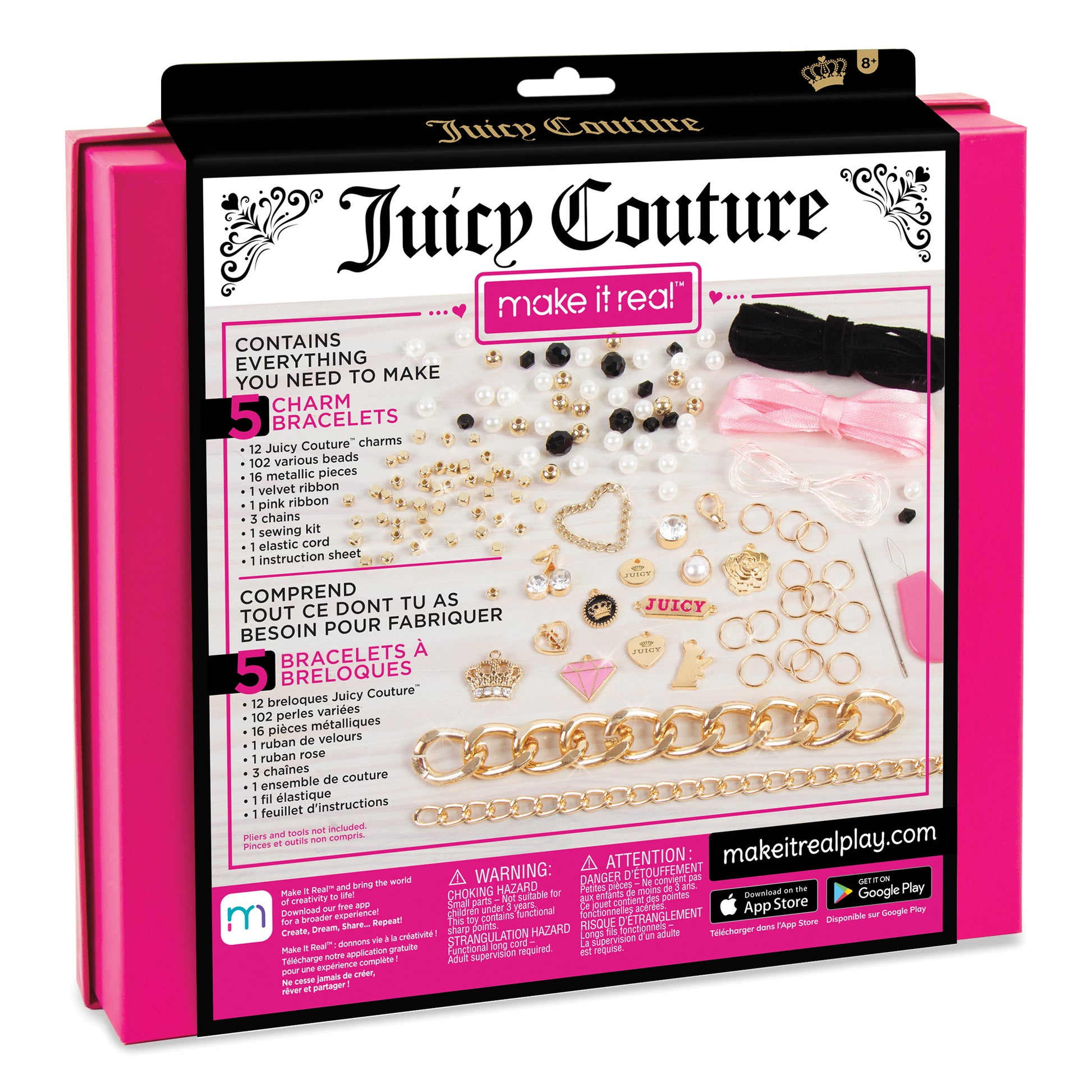 Make It Real - Juicy Couture Mini Chains and Charms - DIY Charm Bracel