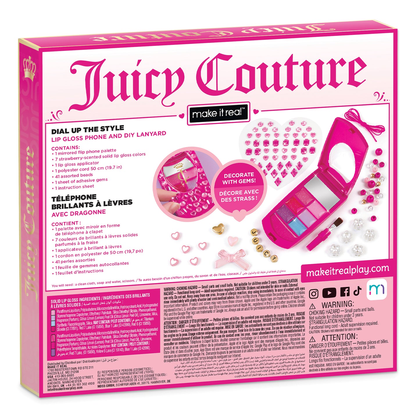 Juicy Couture™  Dial Up the Style Lip Gloss Phone and DIY Lanyard