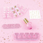 Pink & Gold Boxed Nail Set