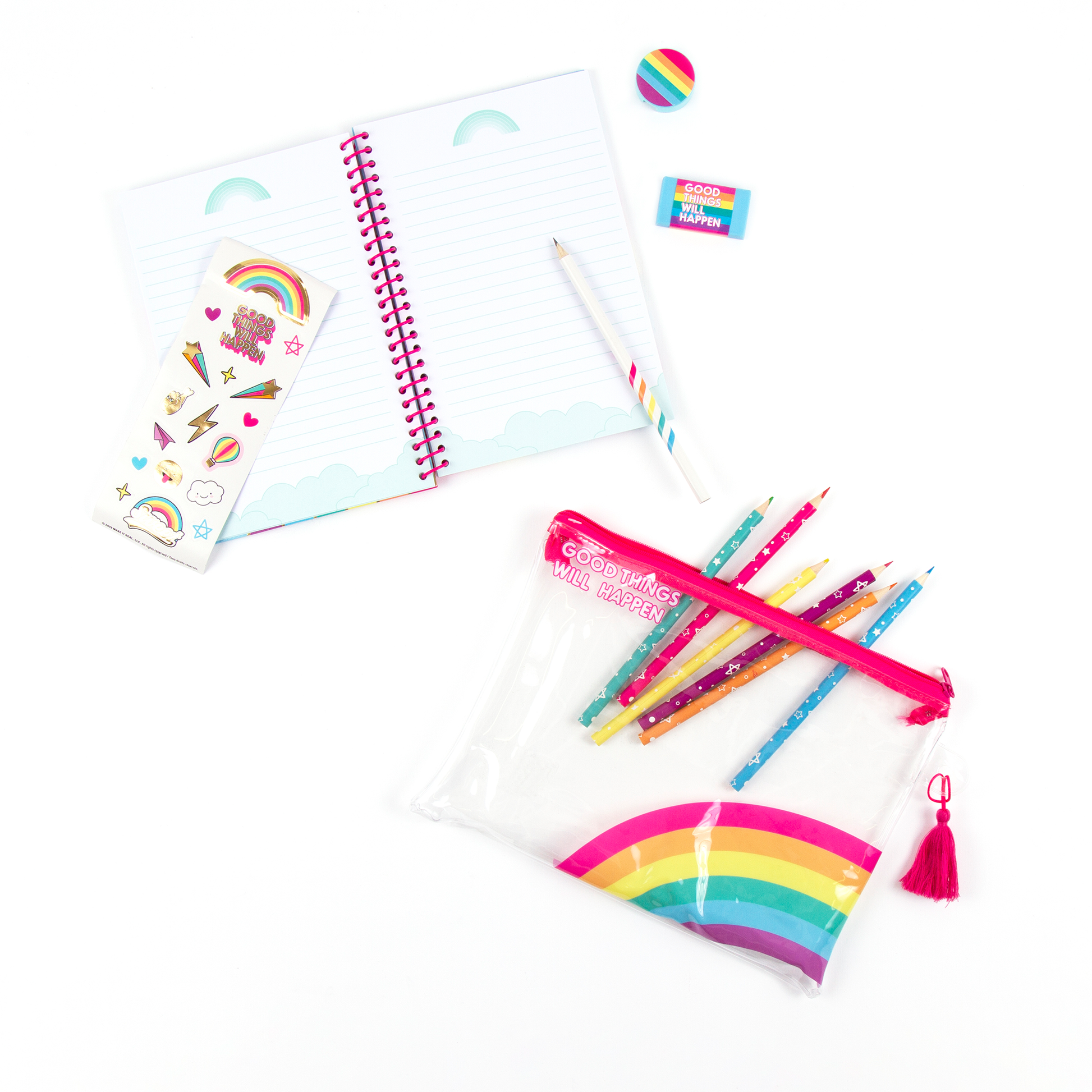 Rainbow stationery clearance