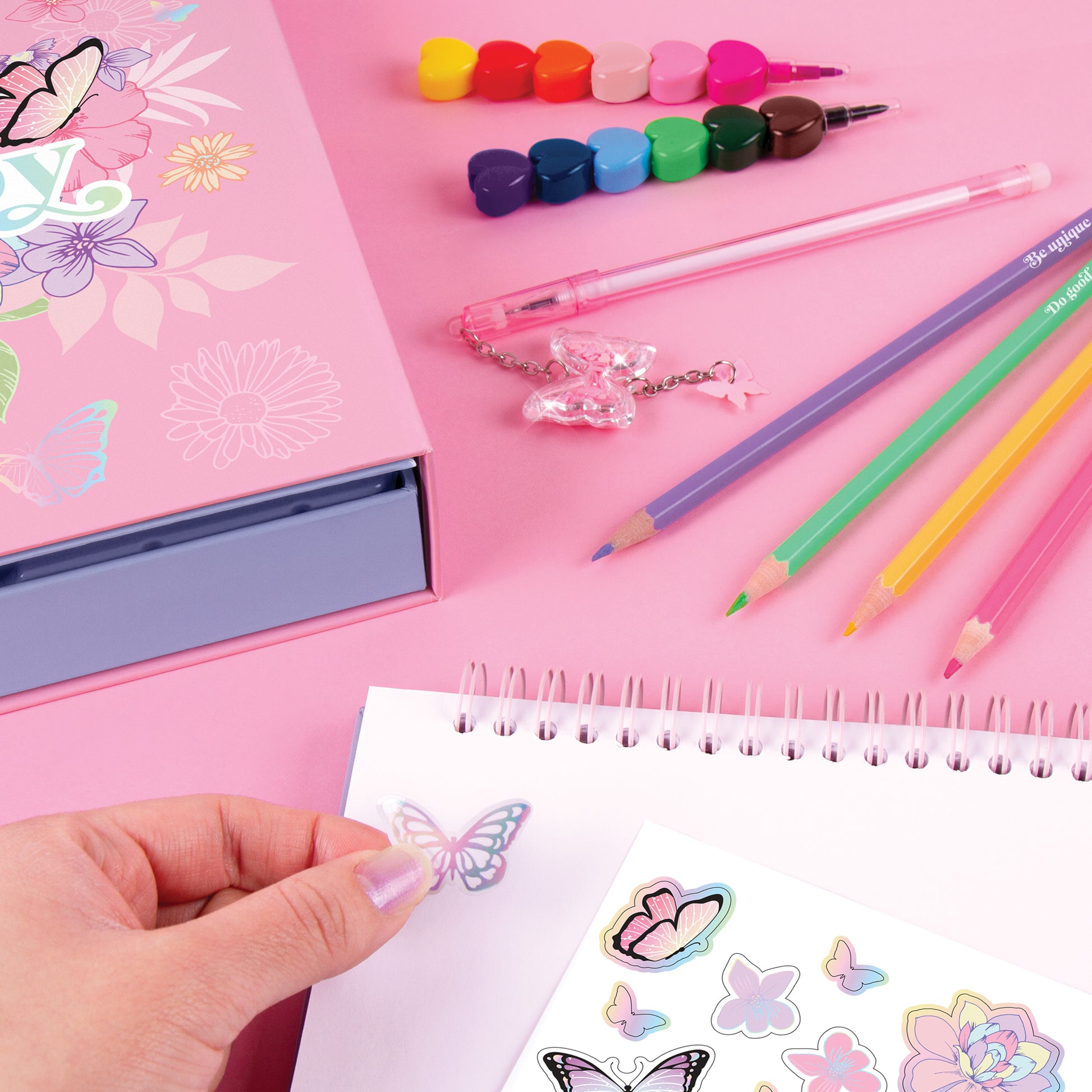 Butterfly Sketchbook and Drawing Set – Make It Real
