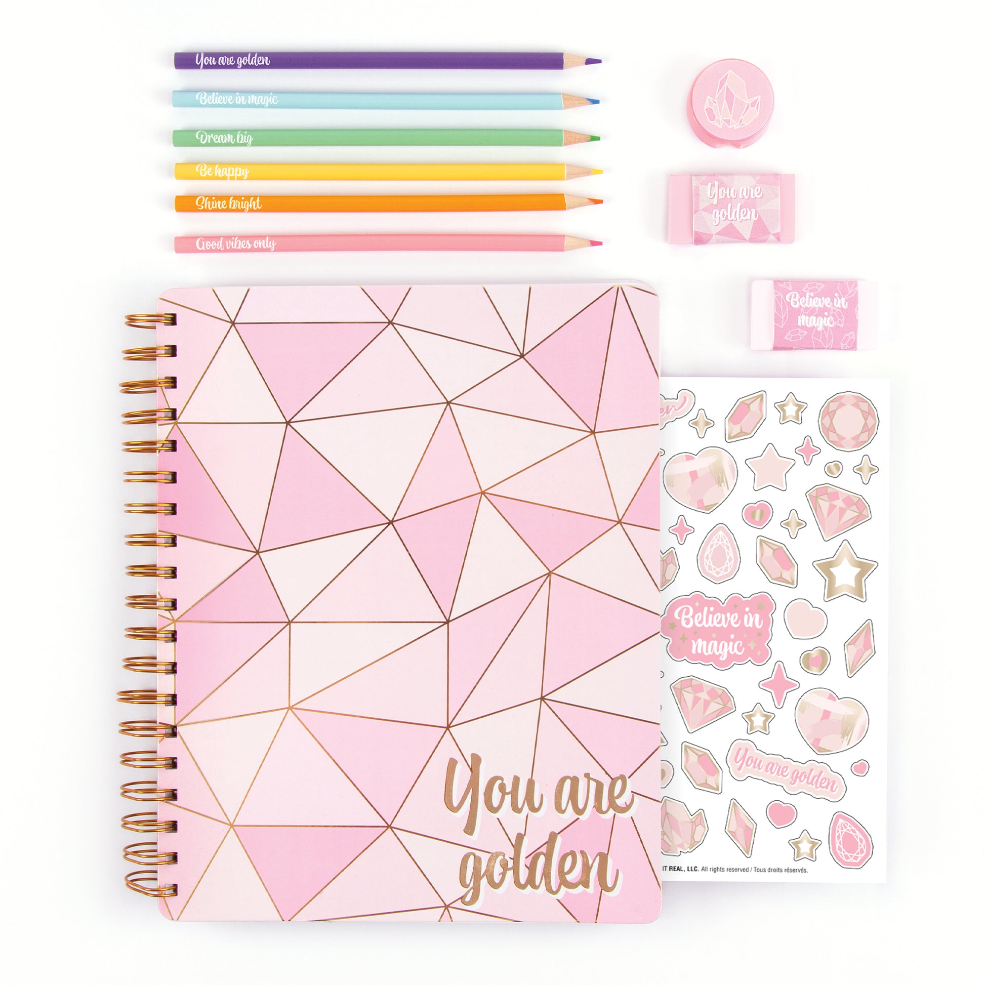 Pink & Gold All-In-1 Sketching Set – Make It Real