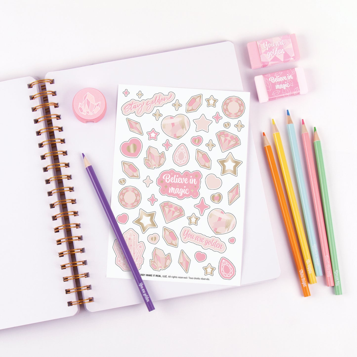 Pink & Gold All-In-1 Sketching Set