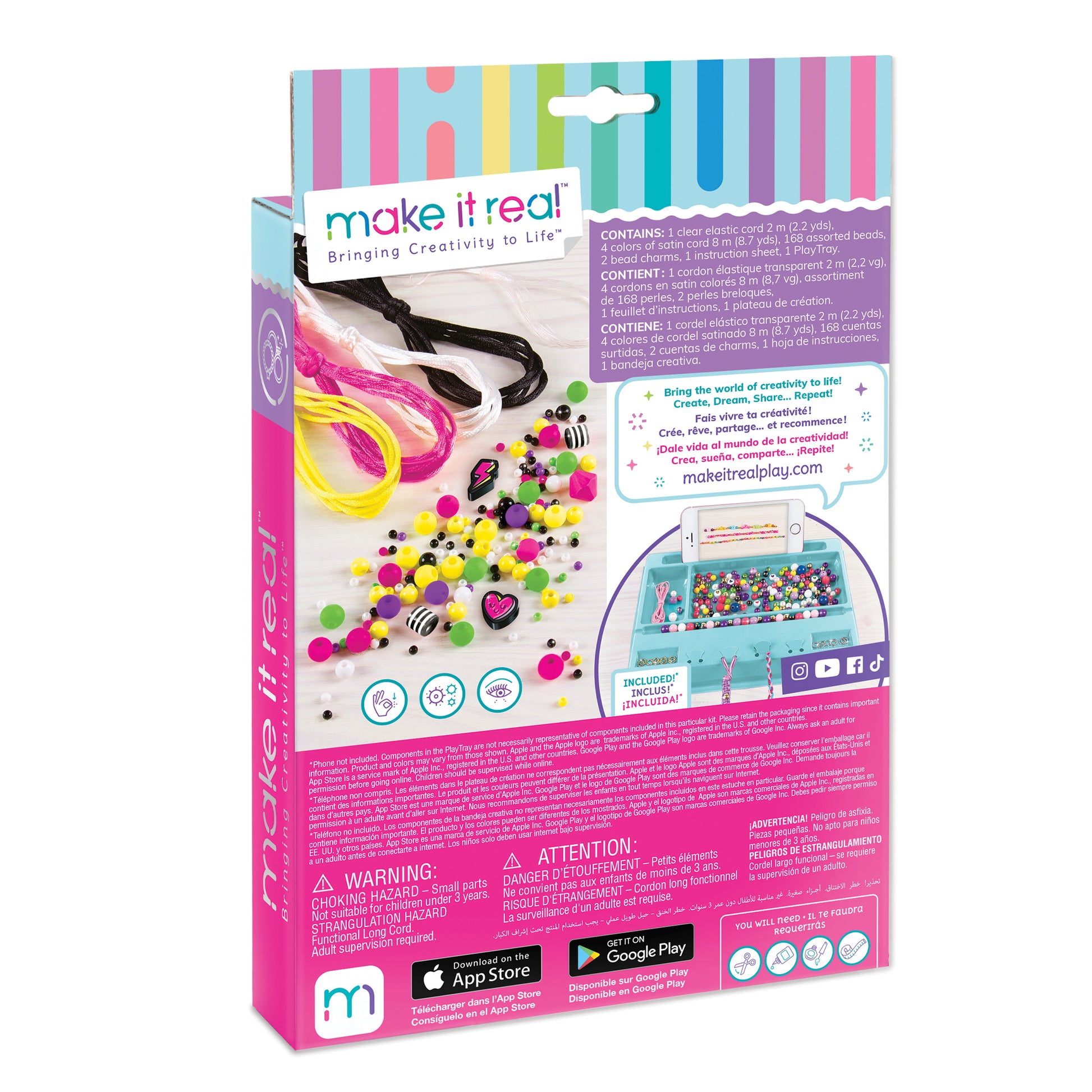 Project: Funtime Neon Bead Bracelet With Letter Beads