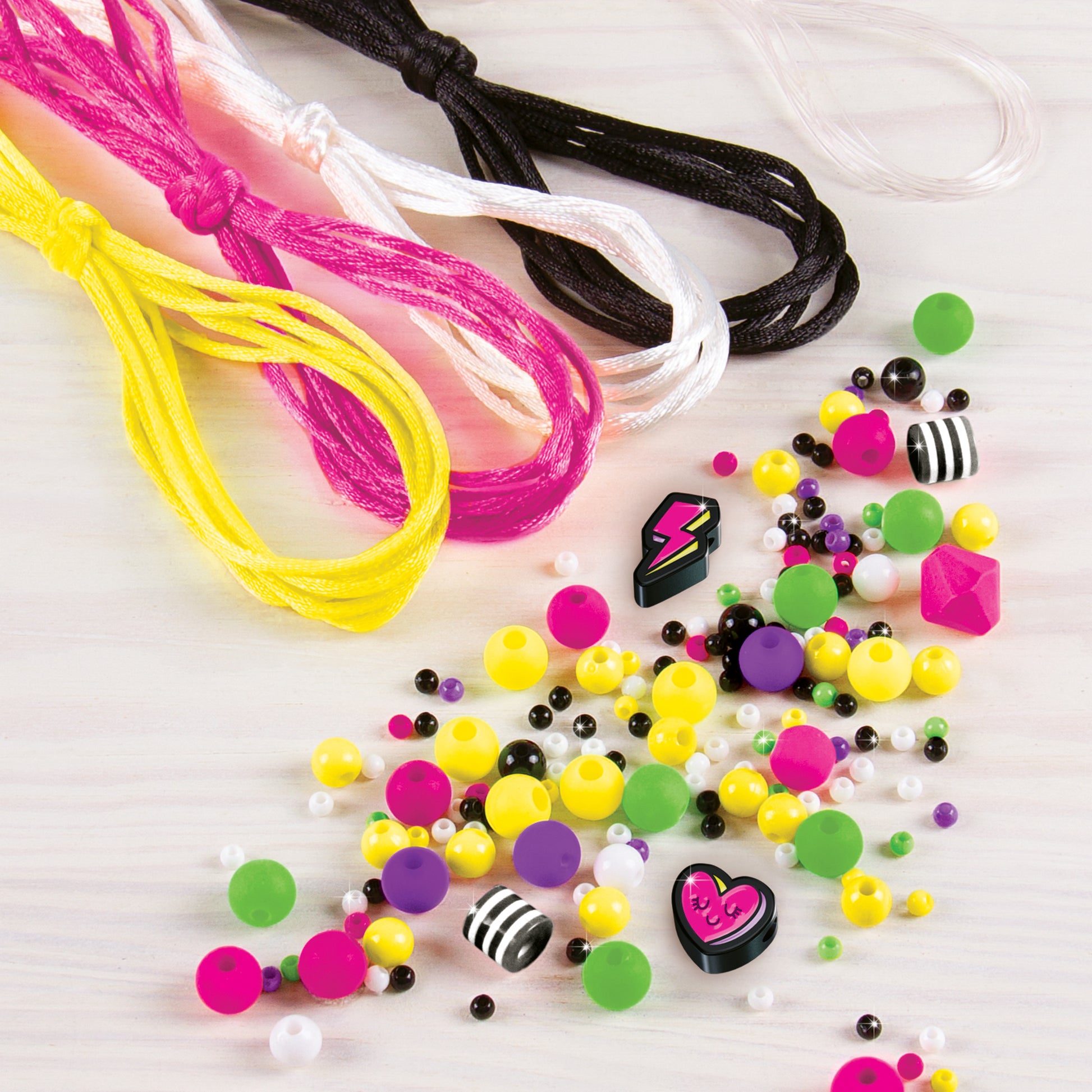 Project: Funtime Neon Bead Bracelet With Letter Beads