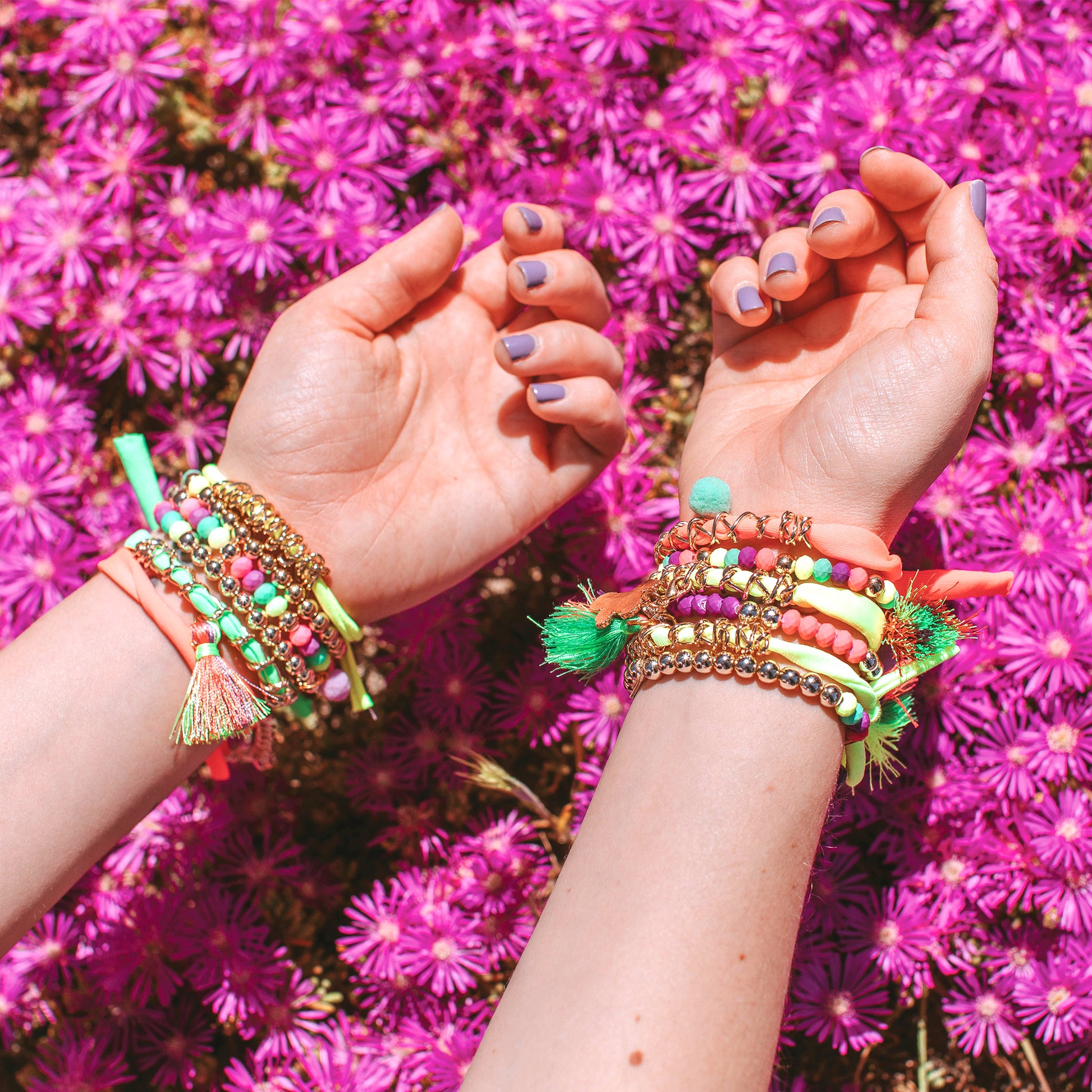 Make It Real Neon Black & White Bracelets