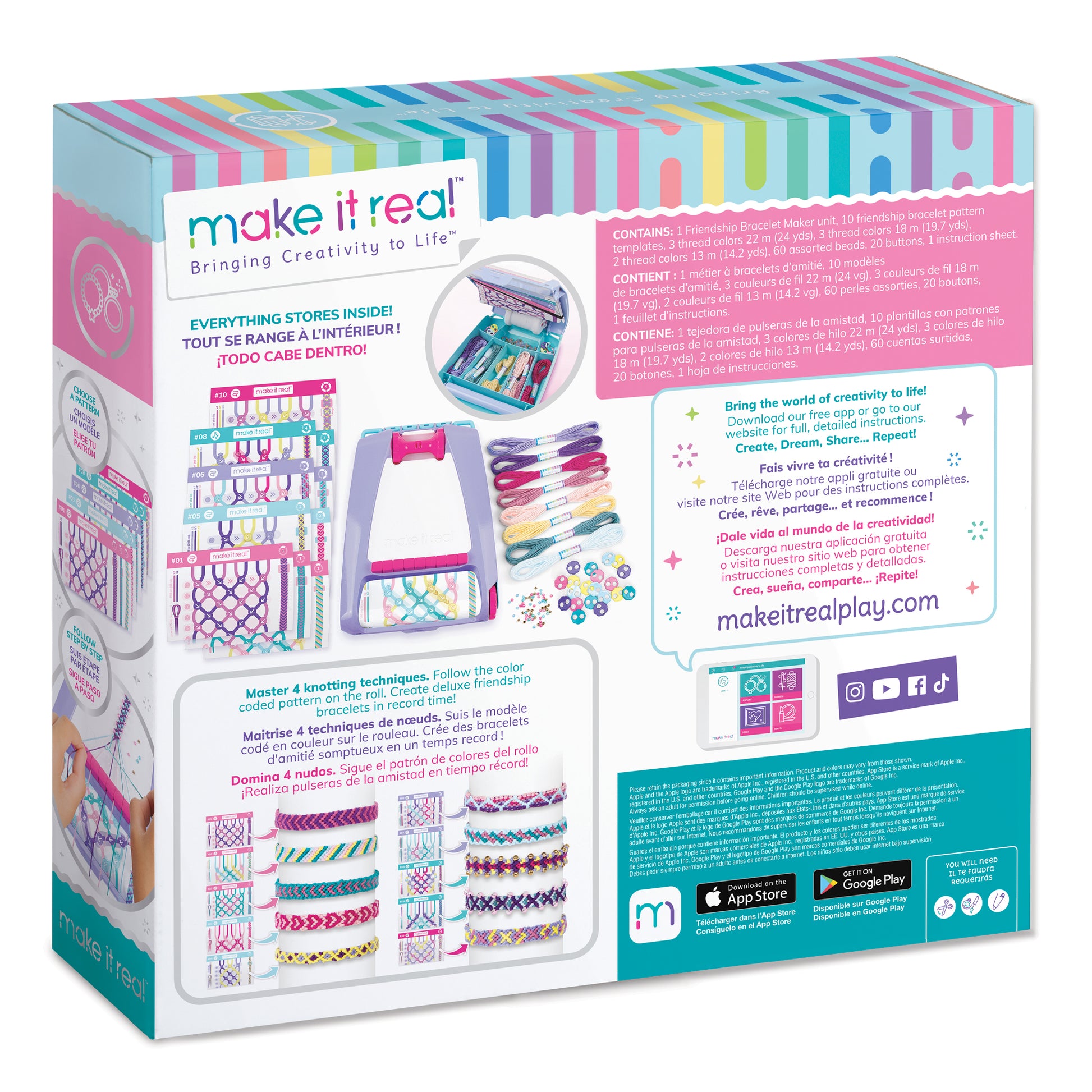 Great Choice Products Bff Friendship Bracelet Activity Kit, Diy Bracelet  Making Kit For Girls, Makes 22