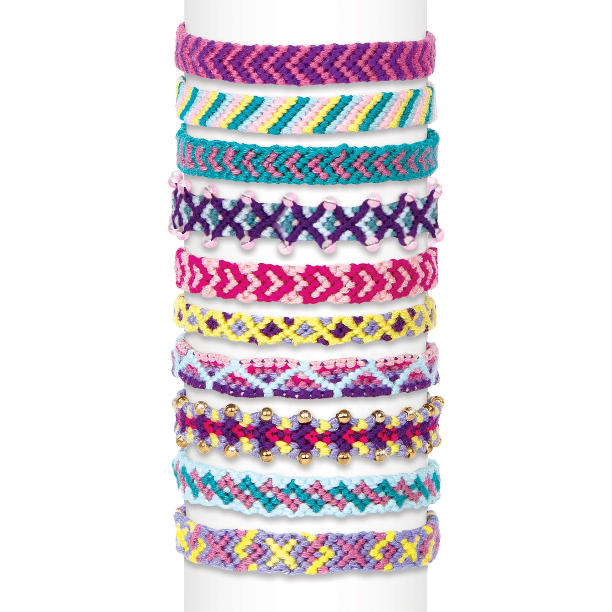 Make It Real - Macrame Friendship Bracelet Making Kit for Girls - Kids  String Bracelet Making Kit - Friendship Bracelet Craft Kit w/Thread, Beads  