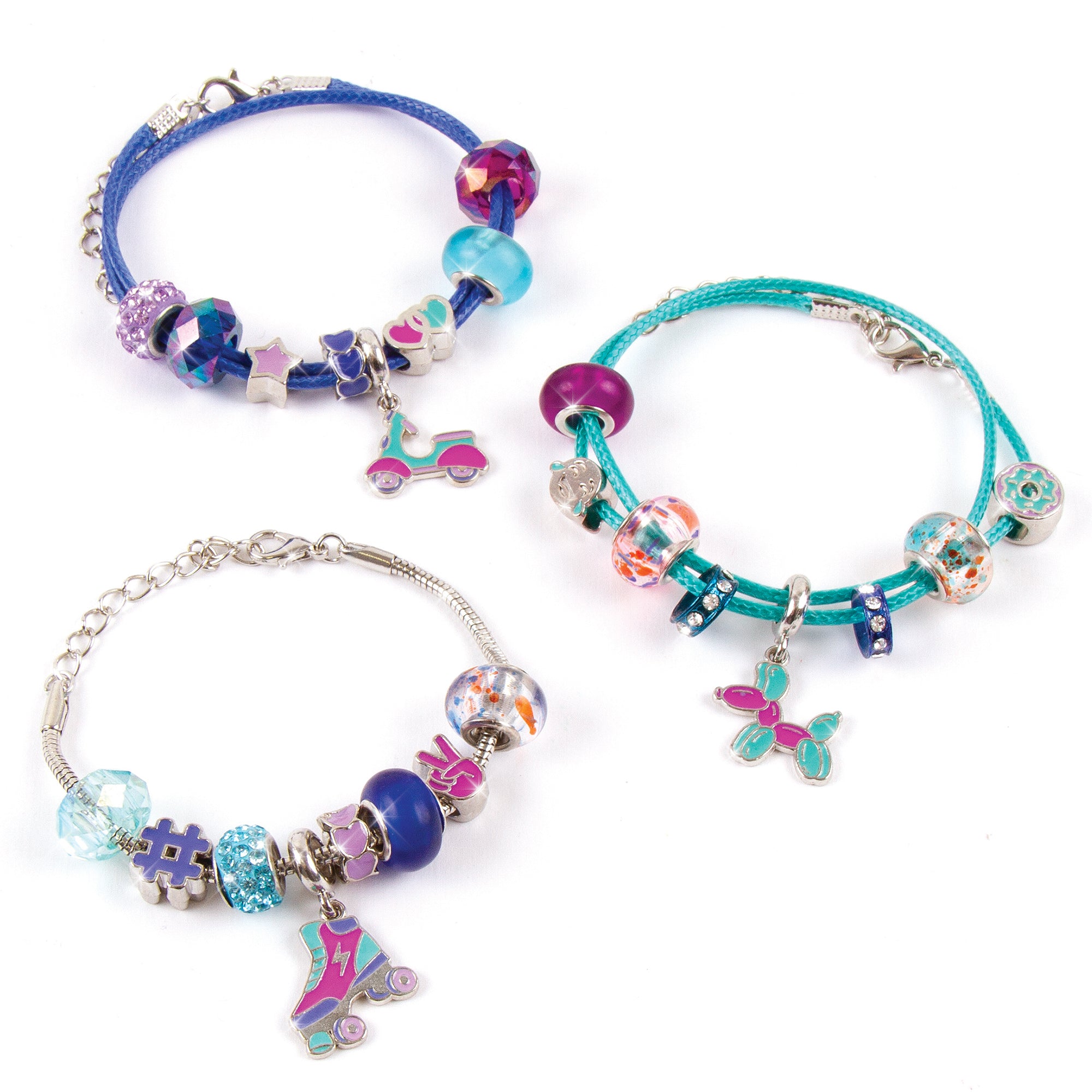 Amazon.com: DIY Charm Bracelets Kit for Girls, Jewelry Making Kit with  Mickey Mouse Bracelet Beads Fit Pandora Charm Bracelet , Jewelry Charms, Bracelets for Jewelry Making and DIY Crafts with Pink Gift Box