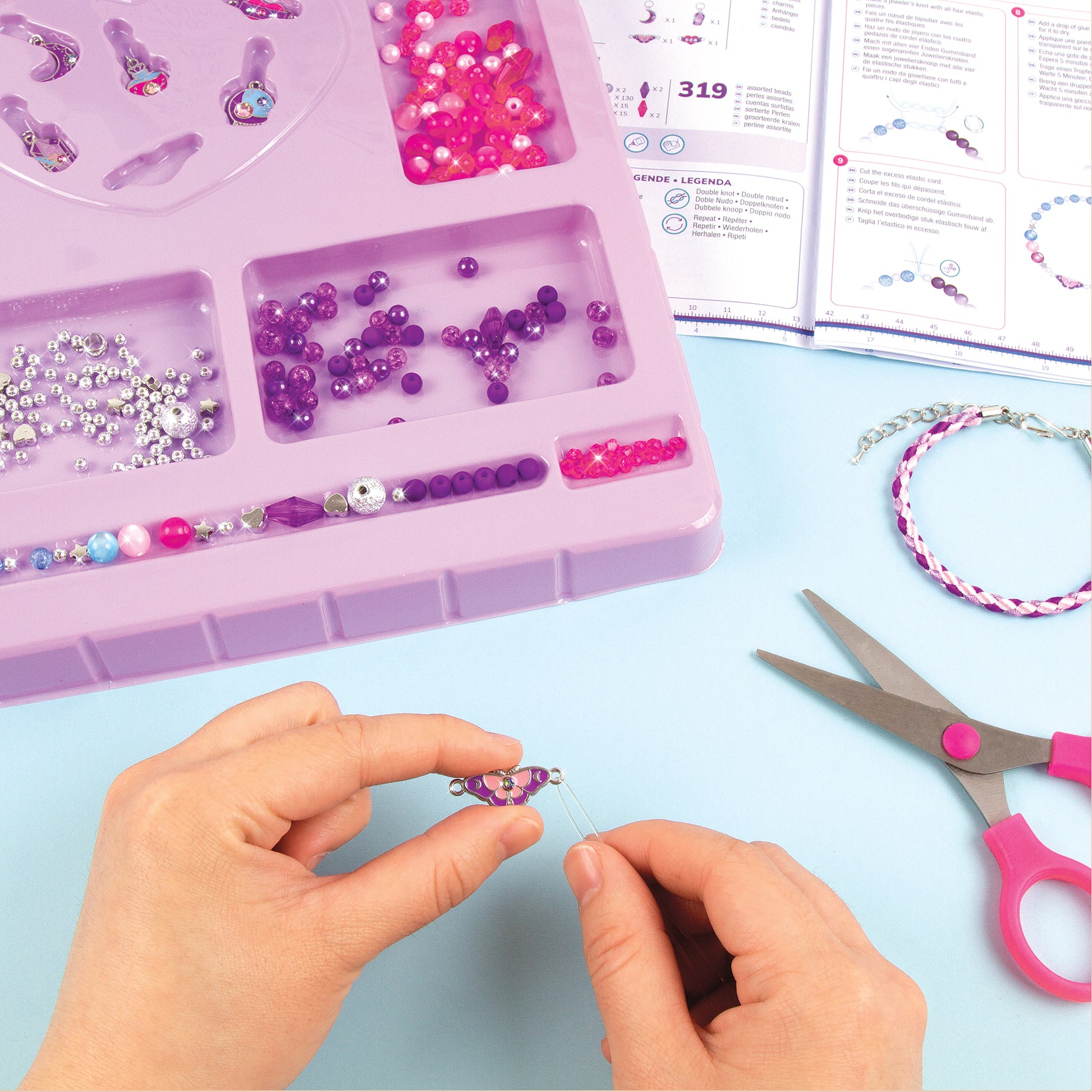 Dream Fun Bracelets Making Kit for Girl Age 7 8 9 11, DIY Crystal