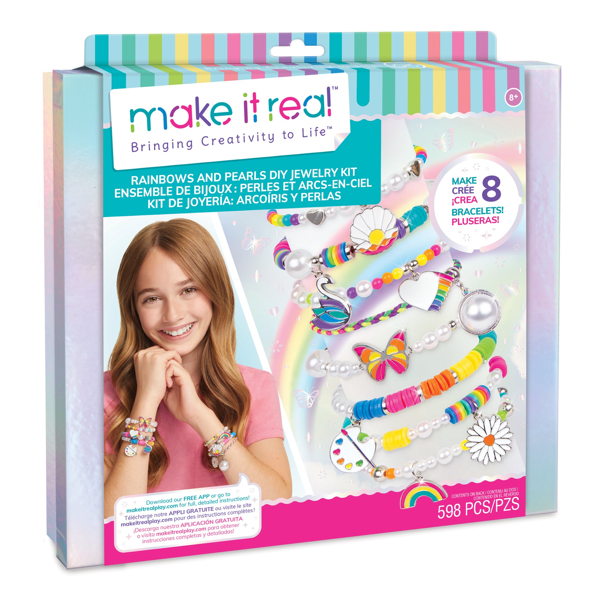 make it real Rainbow Bling Bracelets Jewelry Kit - Free Shipping