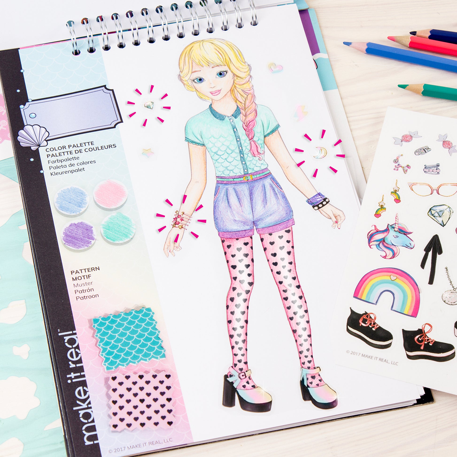 Buy Make It Real: Fashion Design Sketchbook: Pastel Pop!