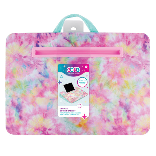 Pastel Tie Dye Faux Fur Lap Desk