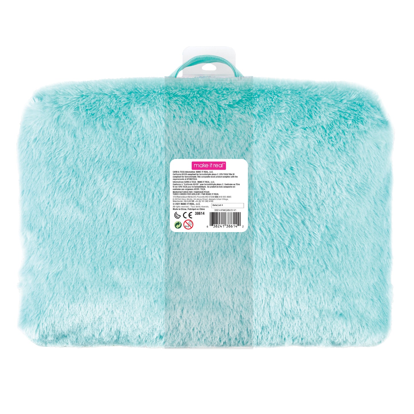 Pastel Tie Dye Faux Fur Lap Desk