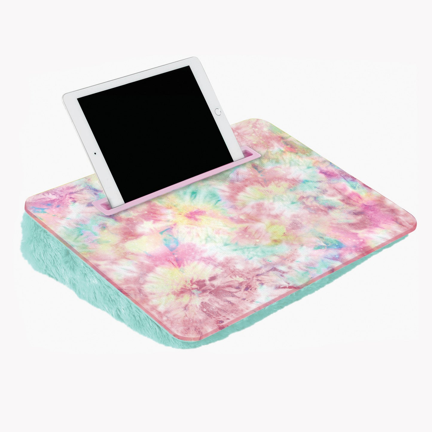Pastel Tie Dye Faux Fur Lap Desk