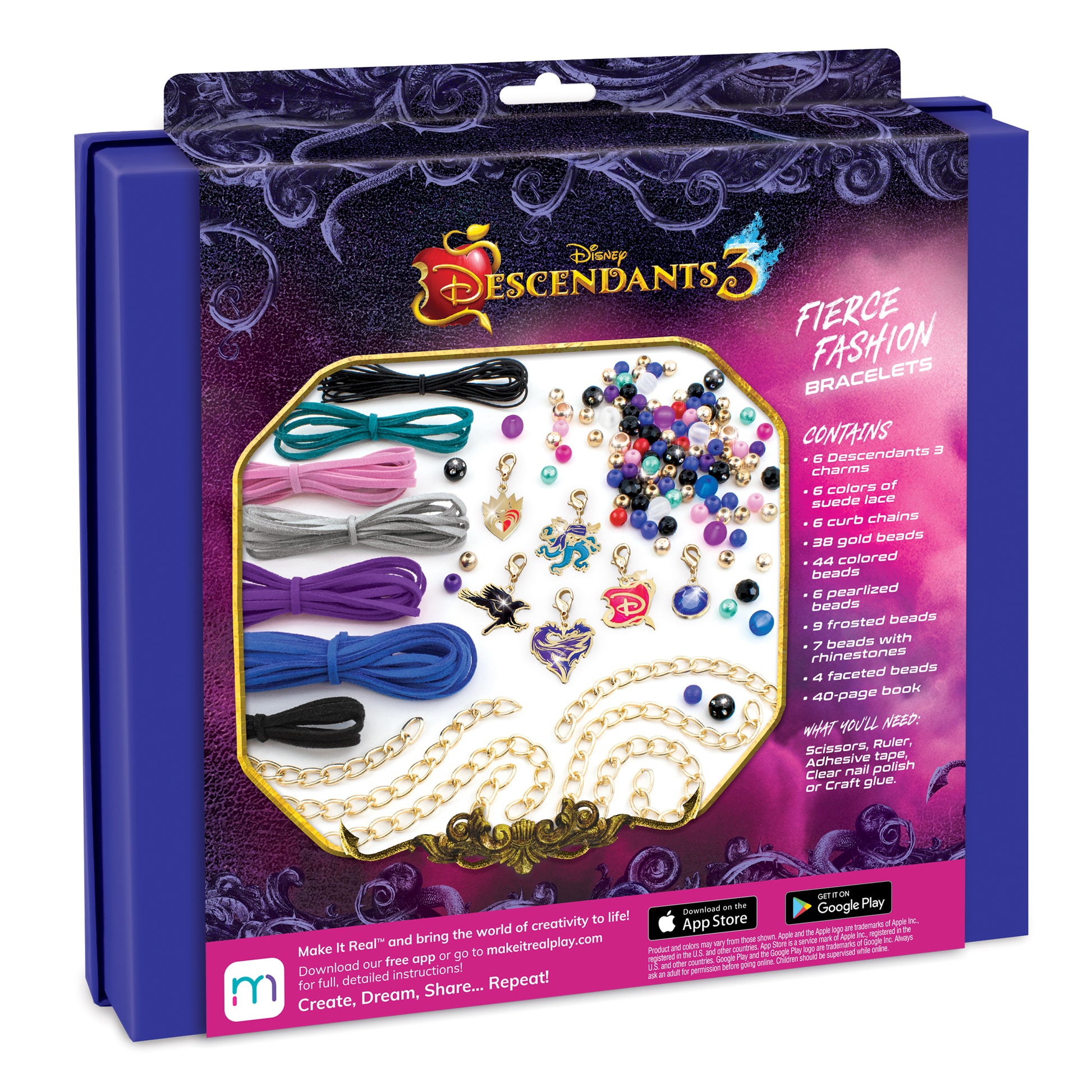 DIY Descendants Bracelet Kit Stretchy Bracelet Bead Kit Creative Bead  Activity Kit Beaded Name Bracelet Kit Friendship Bracelets Mal Evi DIY -   Finland